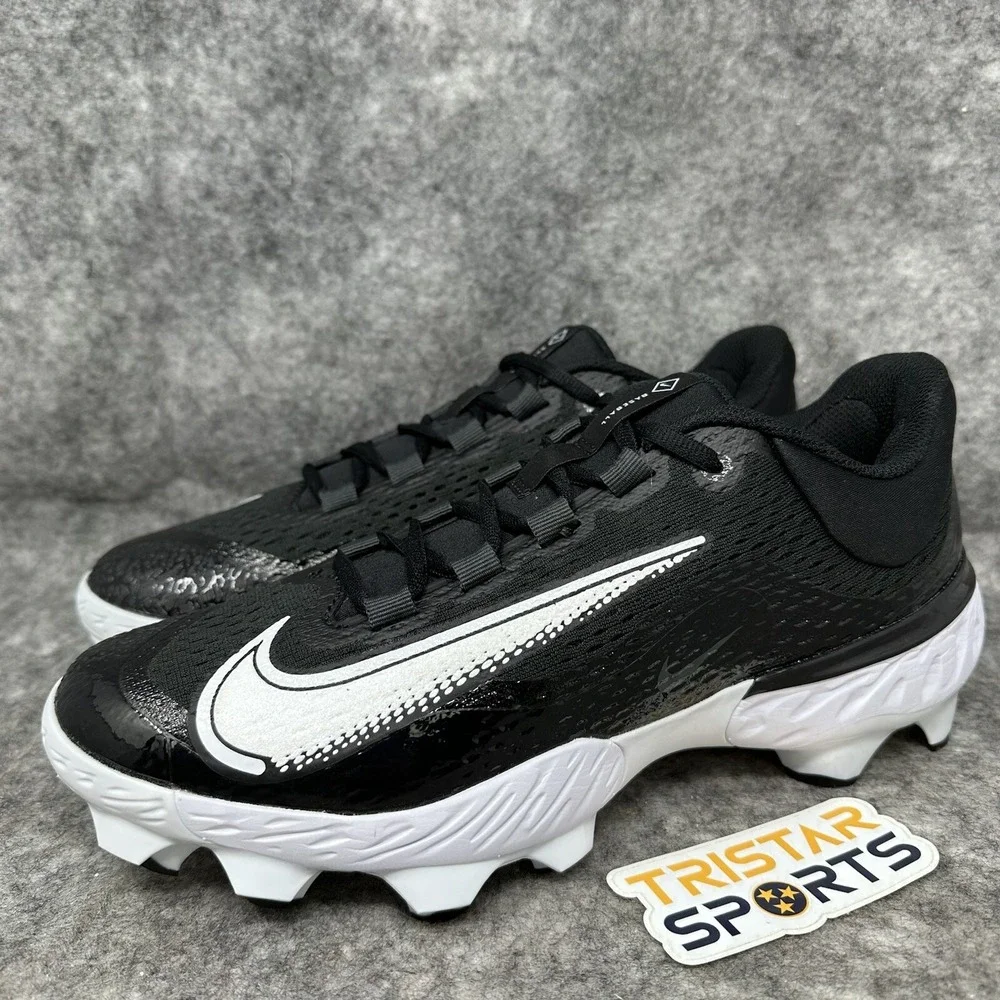 Nike Alpha Huarache Elite 4 Low MCS Baseball Cleats Mens Sz 7 Black FD6221-001